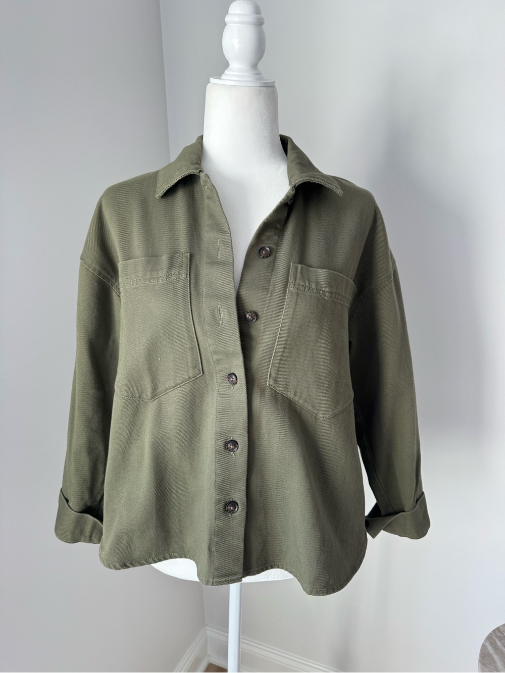 Banana Republic Olive Green Utility Shirt Jacket